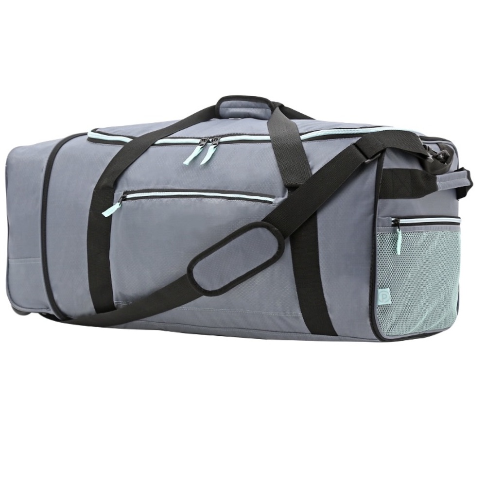 Protégé 32" Compactible Rolling Travel Duffel - Gray